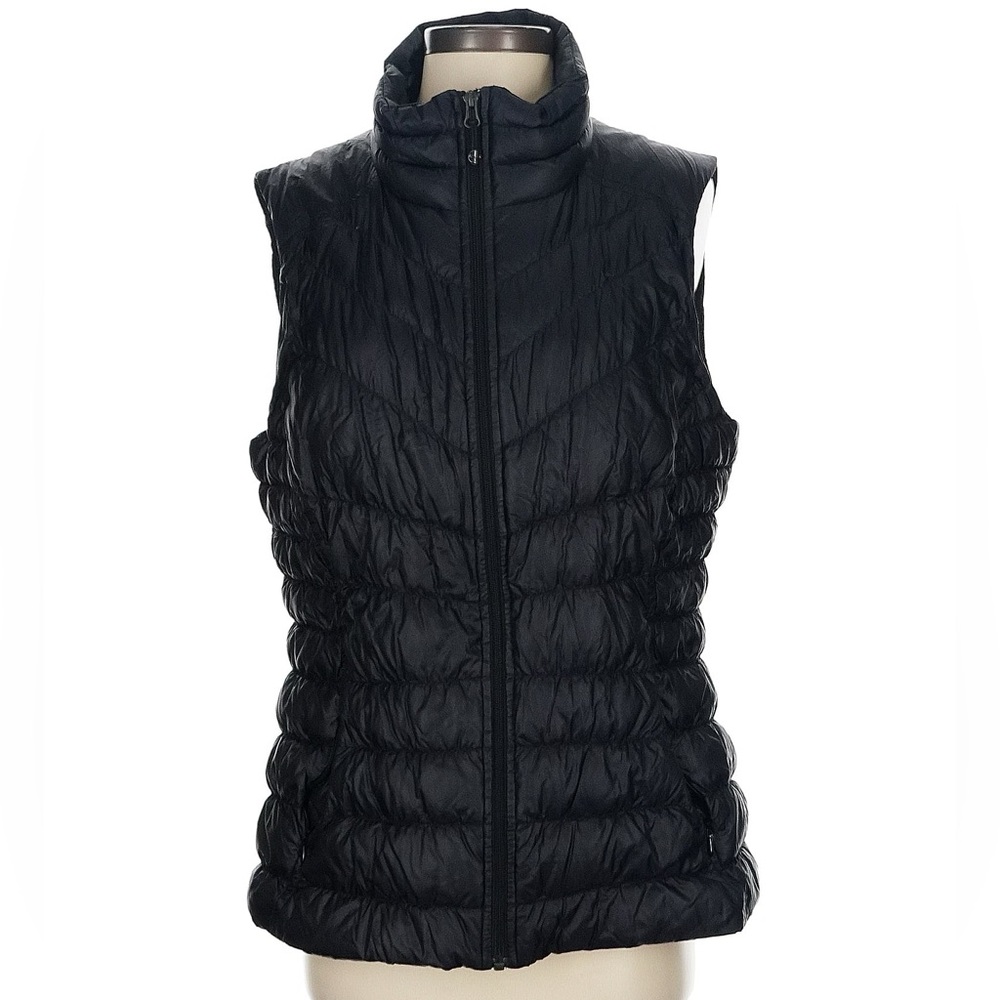 Athleta Black Quilted Puffer Vest